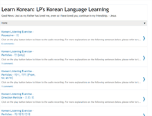Tablet Screenshot of learnkoreanlp.com